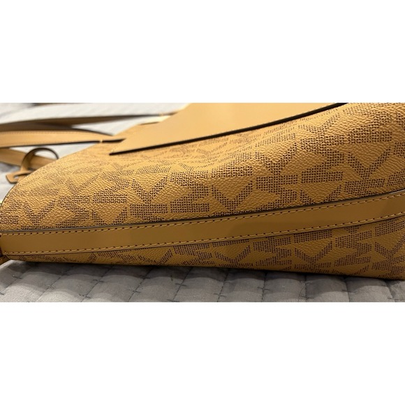 Michael Kors Jet Set Tote Bag Two-Tone MK Signature Logo Shoulder Bag Medium - Picture 15 of 16